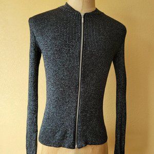 Men's INC Metallic Ribbed-Knit Full-Zip Cardigan.